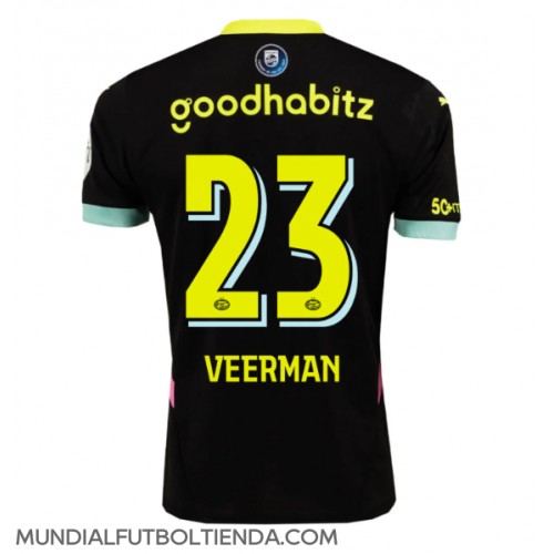 Camiseta PSV Eindhoven Joey Veerman #23 Segunda Equipación Replica 2024-25 mangas cortas